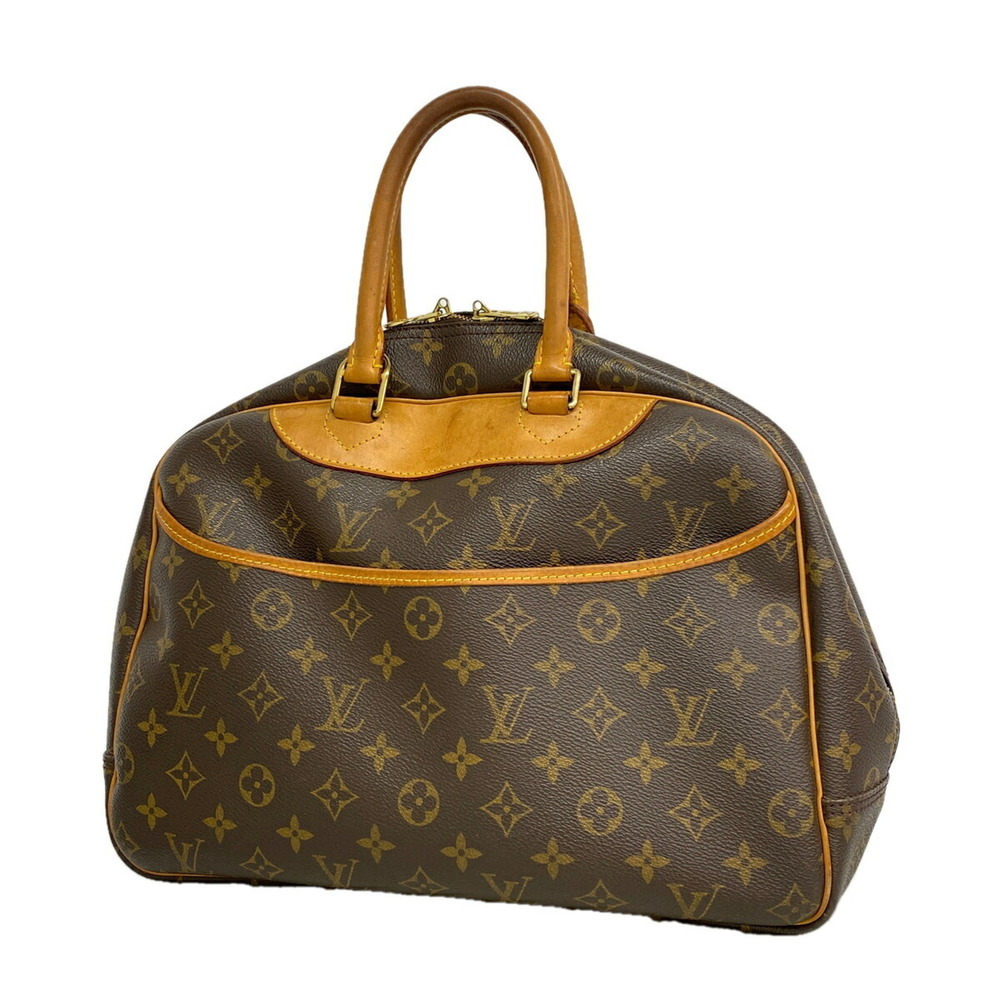 Louis Vuitton Monogram Deauville Handbag M47270 Brown Women's